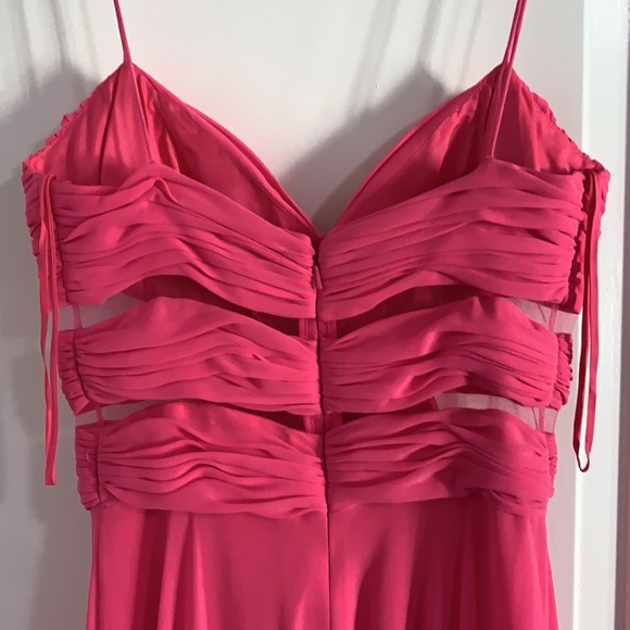 Pink cut out high low formal dress - Picture 6 of 13